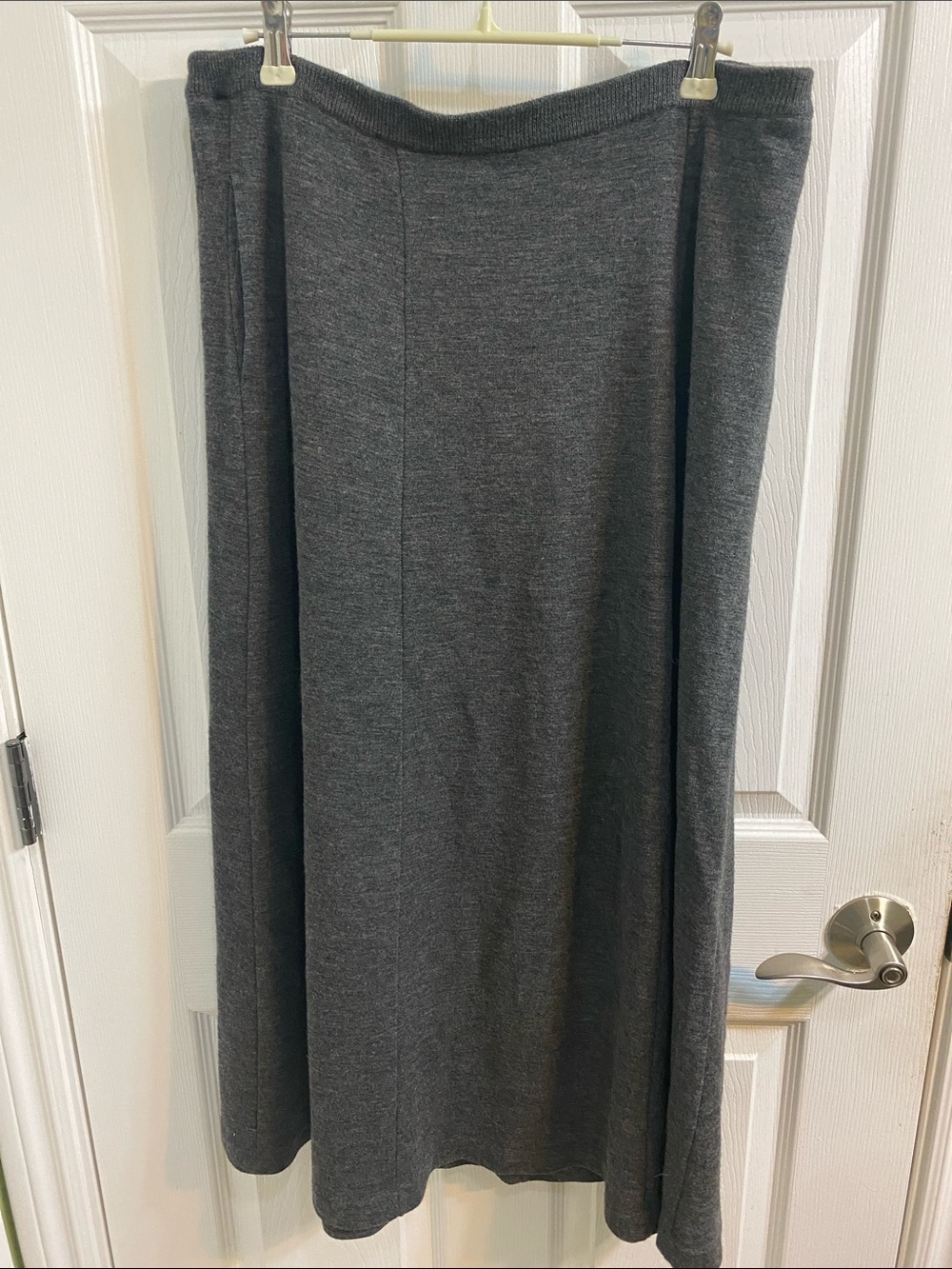 Vintage Signature Virgin Wool Maxi Skirt Pockets Women’s Size Medium Classic